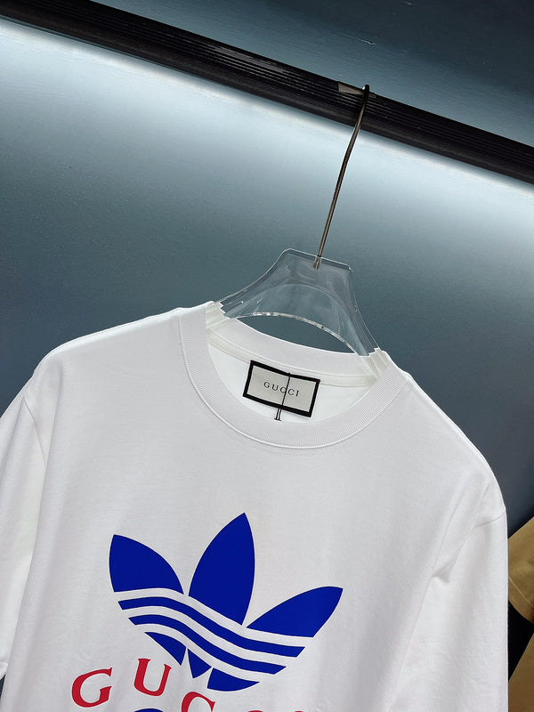Back view of Gucci luxury clothing with monogram-inspired silhouette