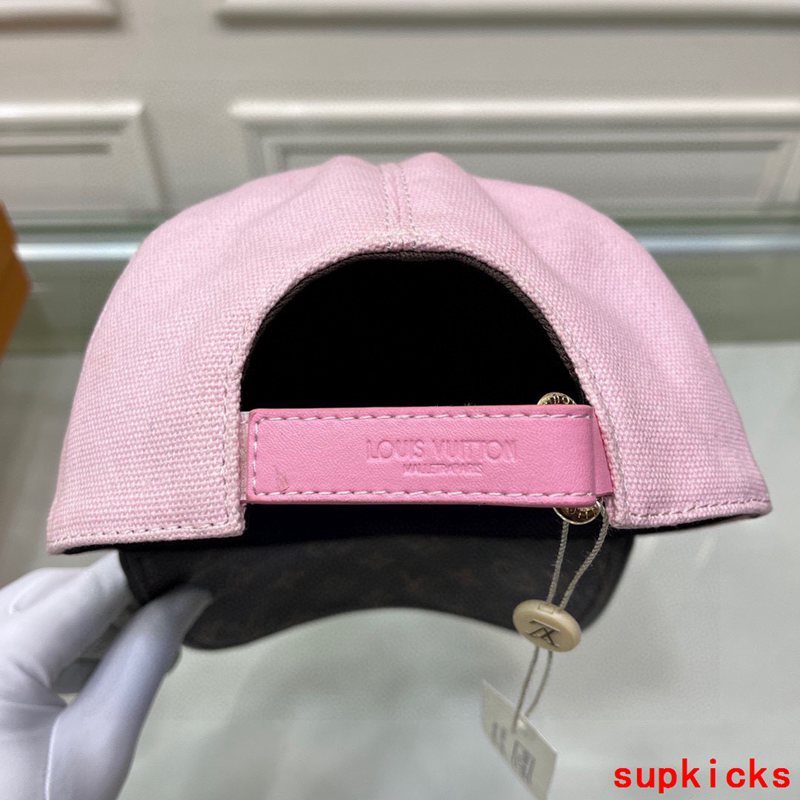Close-up detail view of Louis Vuitton unisex cap