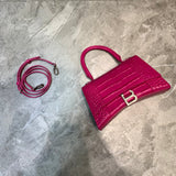 Contemporary Faux Leather Handbag - Signature Hardware Accents | Women's Luxury Handbag #612 - side angle view (image 2) of designer-inspired handbag