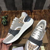 Burberry Black High-Top Sneakers - Heel Detail View