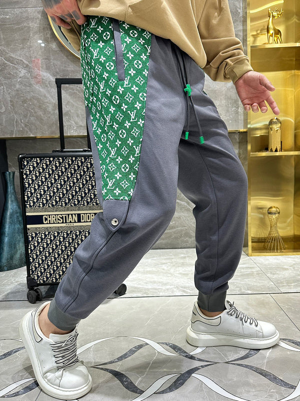 Close-up detail shot of Louis Vuitton luxury clothing with everyday silhouette