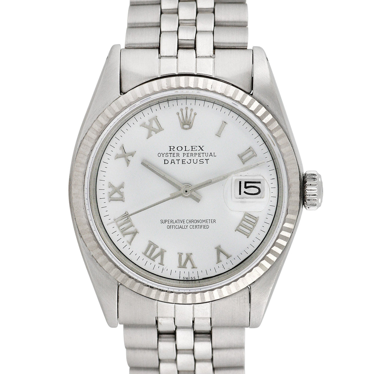 Side view of Rolex men's watch