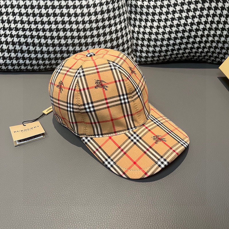 Close-up detail view of Burberry unisex cap