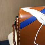 Close-up detail of sculpted bag design