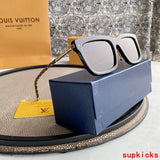 Close-up detail view of Louis Vuitton unisex sunglasses