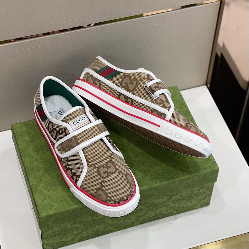 Gucci sneakers detailed view showing premium designer craftsmanship