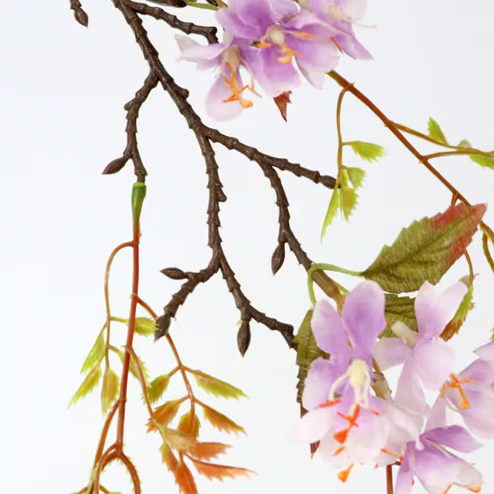 4.6 Ft. Artificial Trees, Realistic Potted Silk Begonia Flower Tree