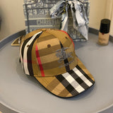Angled view of Burberry unisex cap