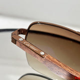 Close-up detail view of Cartier unisex sunglasses