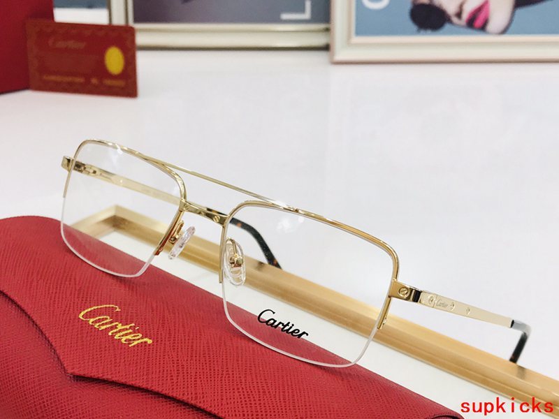 Close-up detail view of Cartier unisex sunglasses
