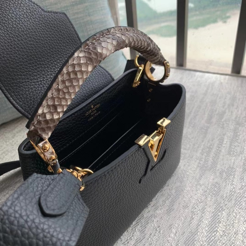 Front view of chic signature women's handbag – women's everyday handbag
