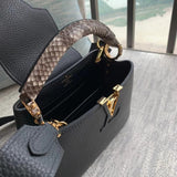 Front view of chic signature women's handbag – women's everyday handbag