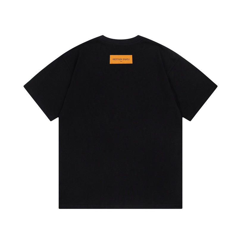 Side profile of Louis Vuitton cotton t-shirt with contemporary cut