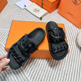 Hermès Chocolate Brown Espadrille Wedge Sandals - Sole Detail View