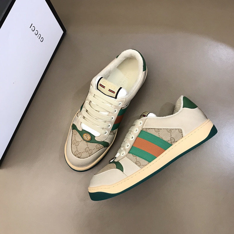 Gucci soft grey luxury sneakers view 9 premium leather build