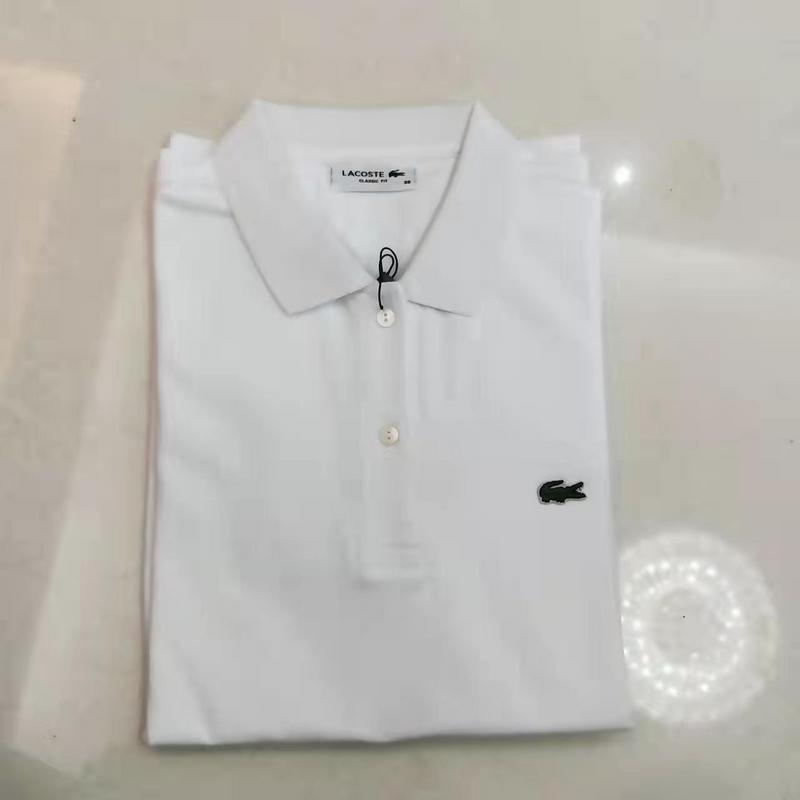 Back view of Lacoste luxury clothing with signature branding