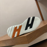 Hermes sandals Style 098 - logo and branding close-up