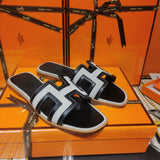 Hermès Camel Ankle Strap Sandals - Lifestyle Styling Shot