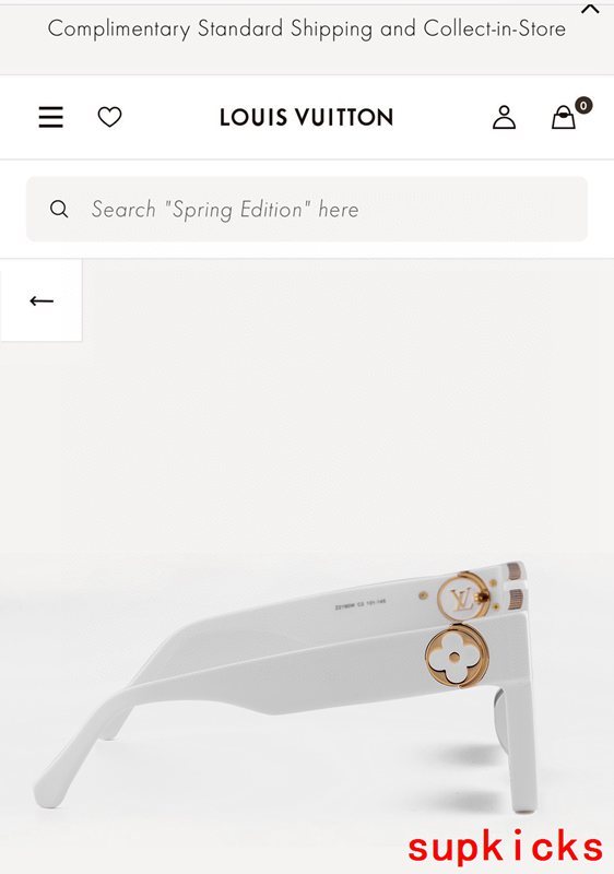 Full view of Louis Vuitton unisex sunglasses
