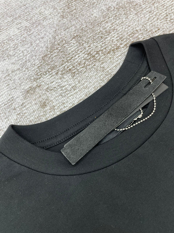 Close-up of Amiri t-shirt craftsmanship