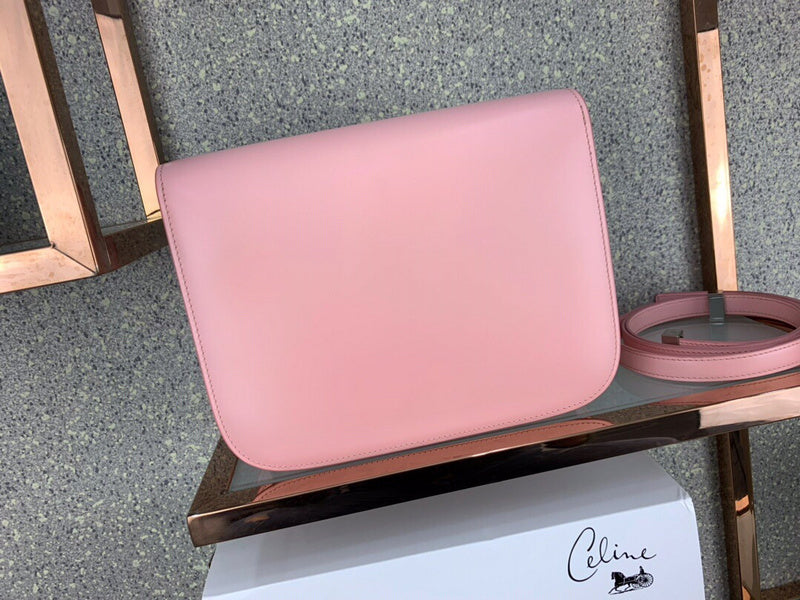 Back view of modern structured women's handbag – women's statement bag