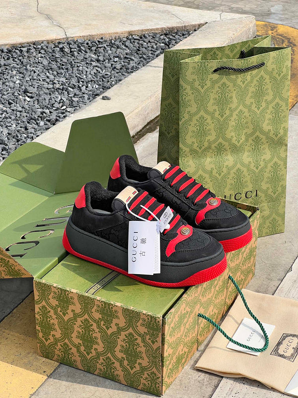 Gucci sneakers detailed view showing premium designer craftsmanship