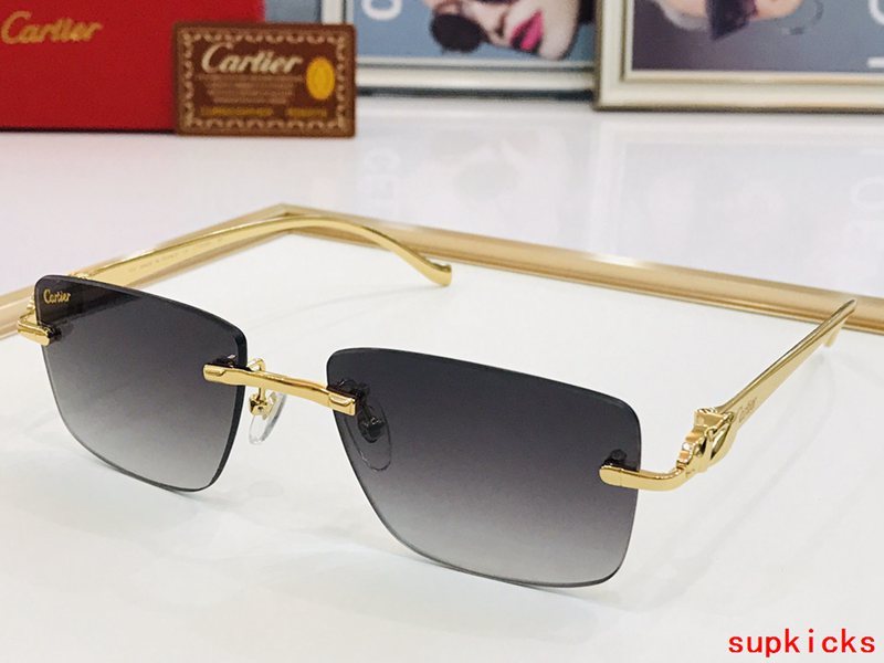 Angled view of Cartier unisex sunglasses