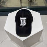 Close-up detail view of Burberry unisex cap