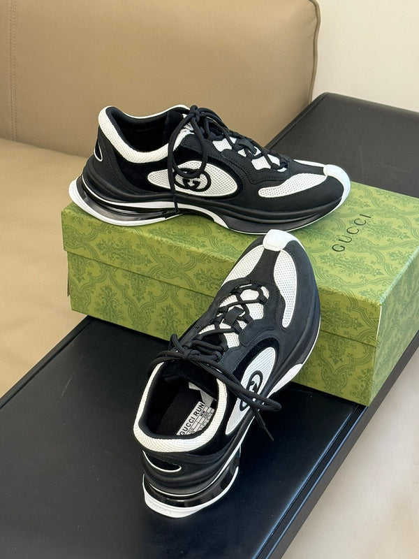 Gucci soft grey luxury sneakers view 9 premium leather build