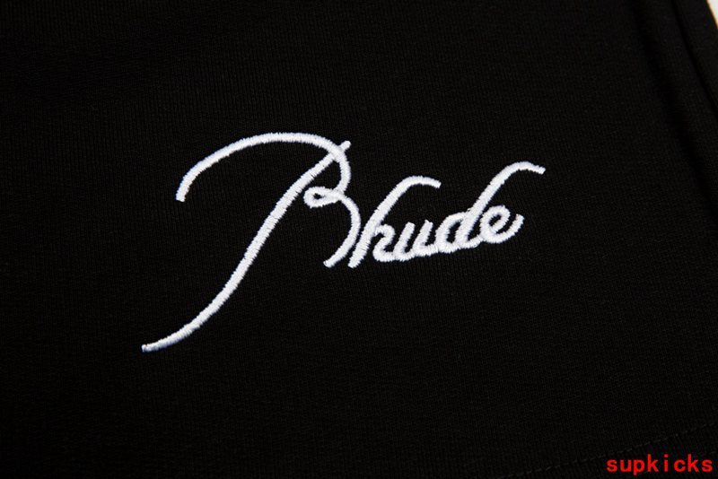 Full styled look of Rhude luxury clothing with contemporary cut