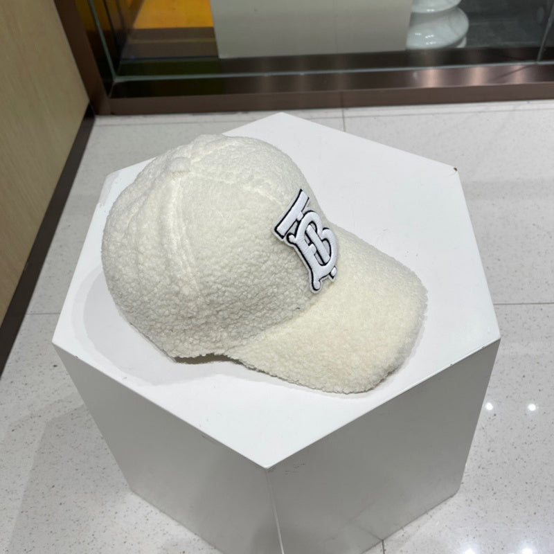 Angled view of Burberry unisex cap