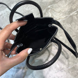 Modern Vegan Leather Handbag - Understated Luxury Look | Women's Premium Handbag #1051 - styled full view (image 7) of designer-inspired handbag