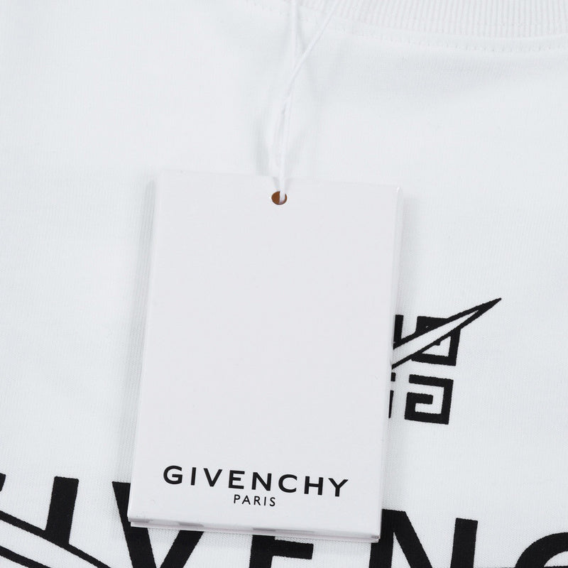 Front view of Givenchy luxury clothing with monogram-inspired silhouette