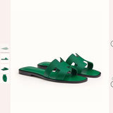 Hermès Black Block Heel Sandals - Side Profile View