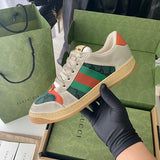 Gucci bold contrast luxury sneakers view 11 breathable knit upper