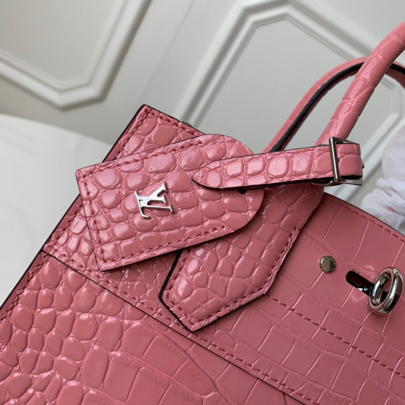 Close-up detail of modern elevated women's handbag – women's designer-style accessory