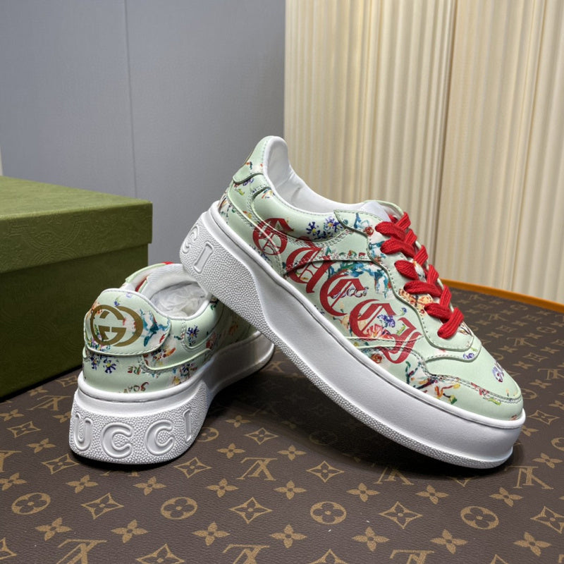Gucci crisp white luxury sneakers view 4 everyday casual design