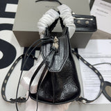 Effortless Faux Leather Handbag - Signature Hardware Accents | Women's Designer-Inspired Purse #341 - profile view (image 12) of designer-inspired handbag