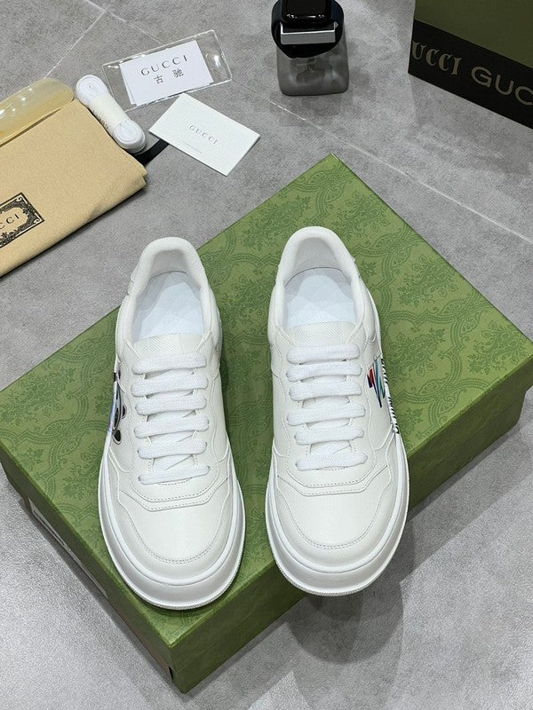 Gucci fresh white-and-black luxury sneakers view 8 breathable knit upper