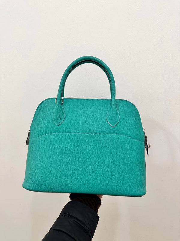 Sleek bag shown from front angle