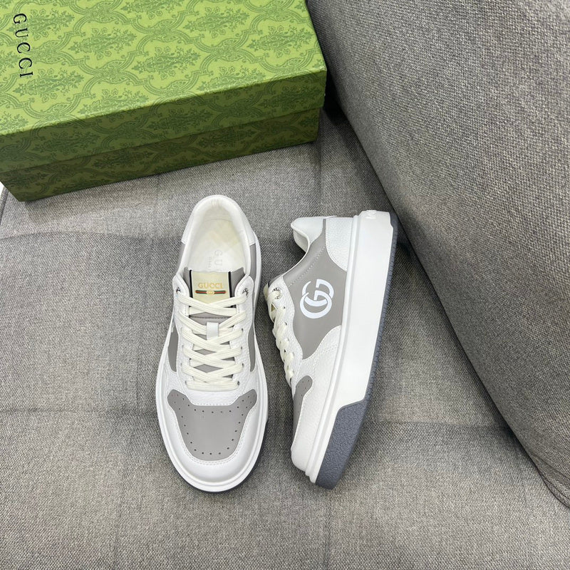 Gucci stone beige luxury sneakers view 4 padded collar comfort