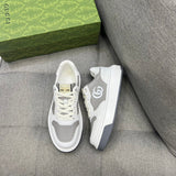 Gucci stone beige luxury sneakers view 4 padded collar comfort