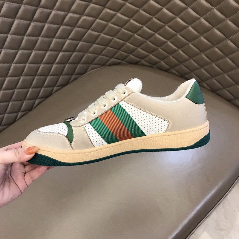 Gucci sneakers detailed view showing premium designer craftsmanship