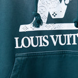 Flat lay presentation of Louis Vuitton luxury clothing with tailored silhouette