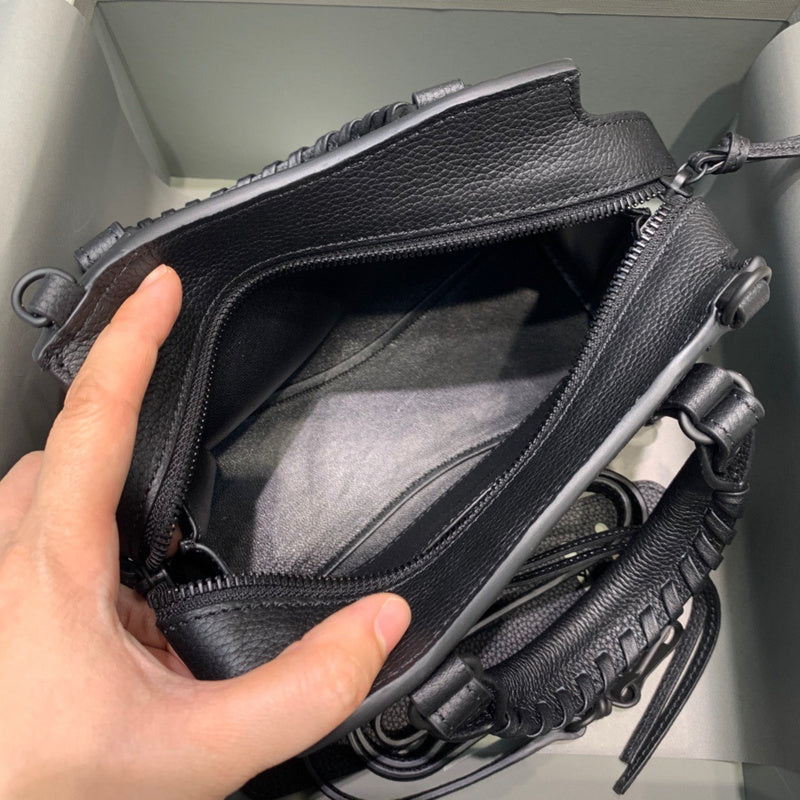 Classic Vegan Leather Handbag - Understated Luxury Look | Women's Everyday Carry Handbag #318 - styled full view (image 7) of designer-inspired handbag