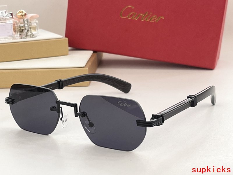 Angled view of Cartier unisex sunglasses