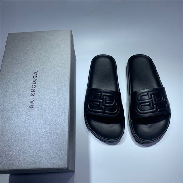 Balenciaga Chocolate Brown Platform Sandals - Front View
