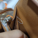 Side view of refined structured handbag