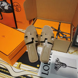 Hermès Black Flat Thong Sandals - Detail Shot of Craftsmanship