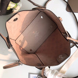 Back view of modern sleek women's handbag – women's everyday handbag